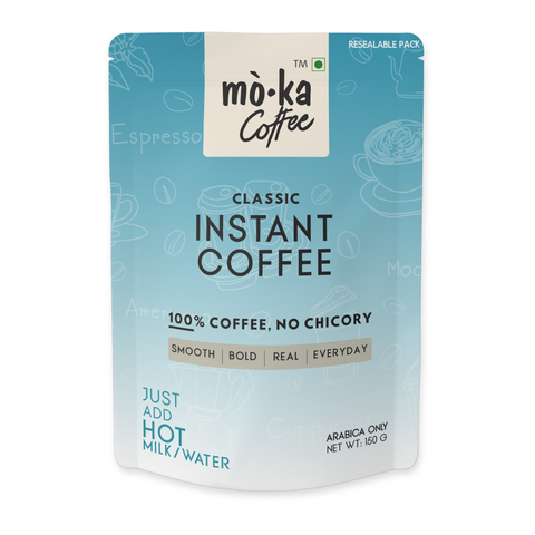 Try our Moka Instant Coffee – 100% pure coffee, quick and easy for a bold, rich flavor. No fillers or additives, just real coffee in an instant. Taste the difference at www.drinkmoka.com